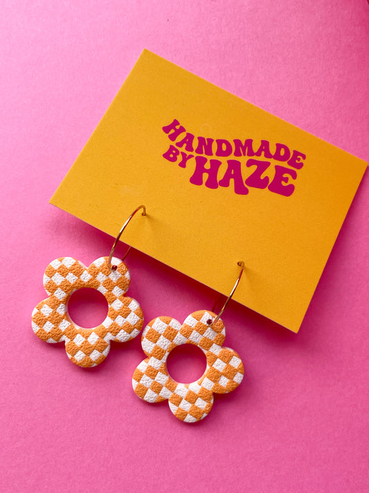 Daisy Dangles - Mandarin Check